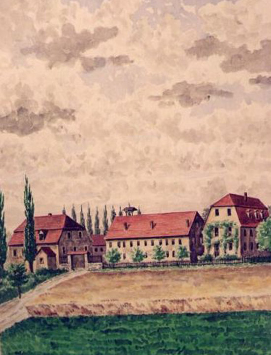 Mühle der Gebrüder Born an der Schmalen Gera um 1880