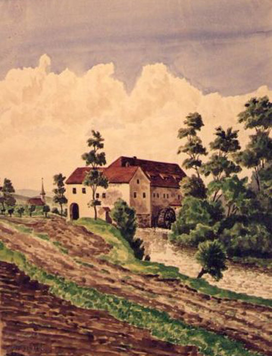 Heiligenmühle an der Schmalen Gera um 1880