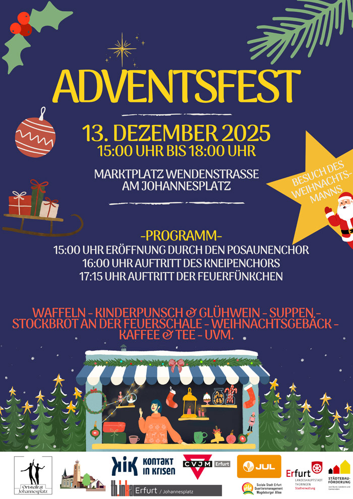 Plakat: Adventsfest am Johannesplatz